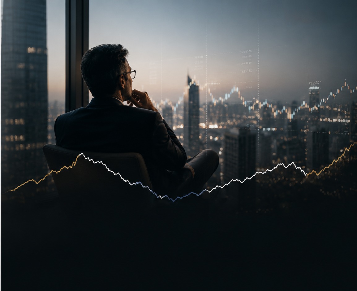 Investor reflecting on market cycles